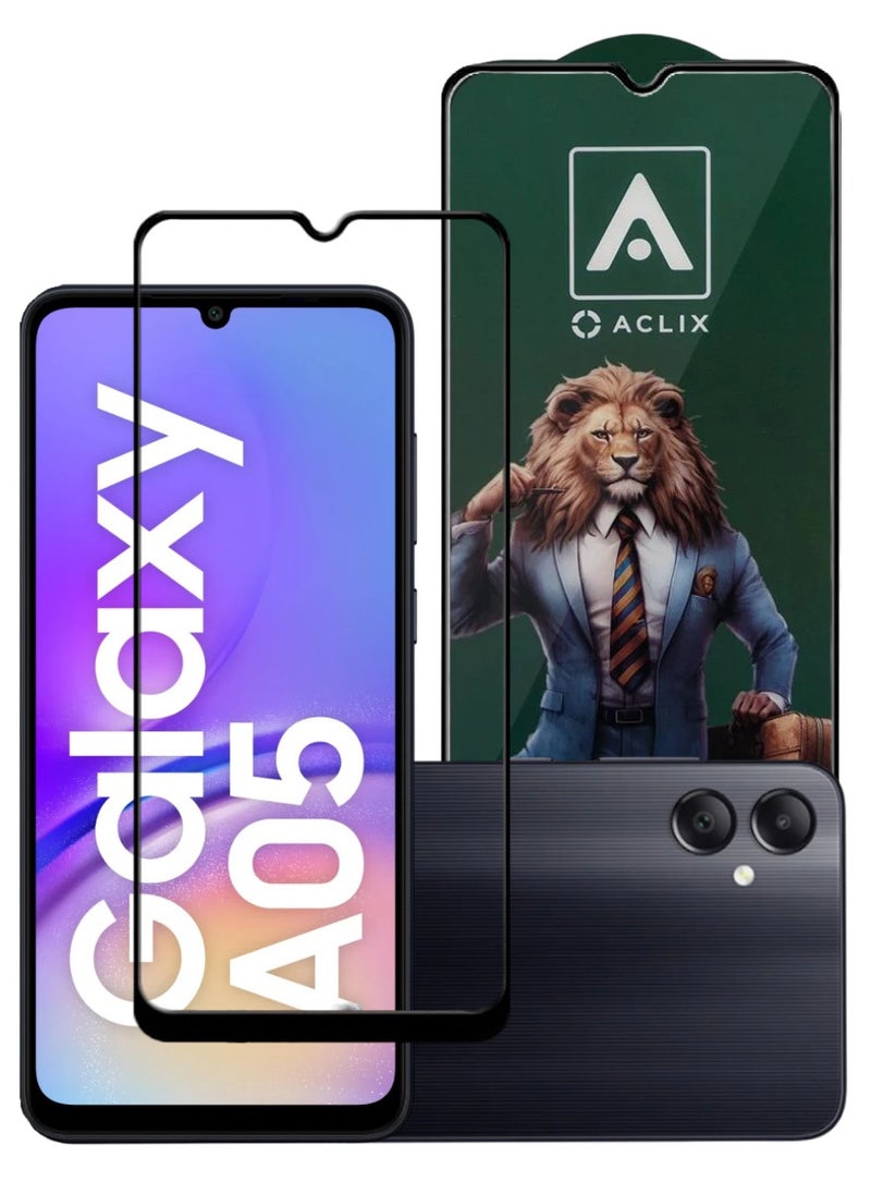 ACLIX Antistatic ESD Dustproof Premium Quality High Definition Tempered Glass Screen Protector Designed For Samsung Galaxy A05 - Image 1
