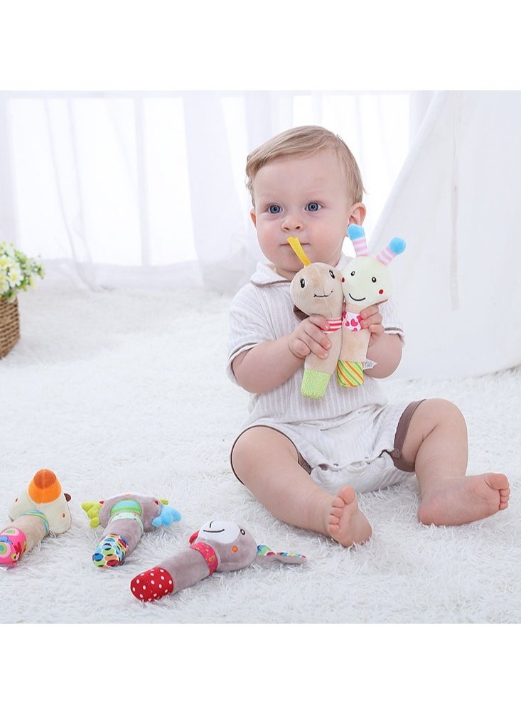 Goolsky Baby Soft Rattles Shaker, Infant Developmental Hand Grip Baby Toys, Cute Stuffed Animal with Sound for 3 6 9 12 Months and Newborn Gift  - Image 3