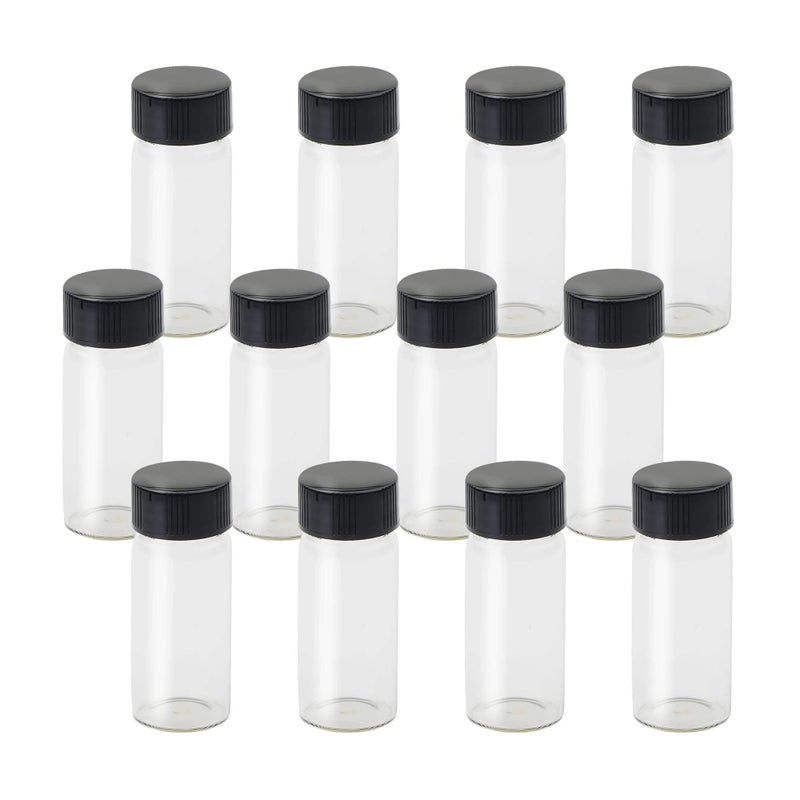 1st Choice Glass Vials, 1 Dram 4ml, Pack of 12 - Storage Bottle With PE Gasket - Image 1