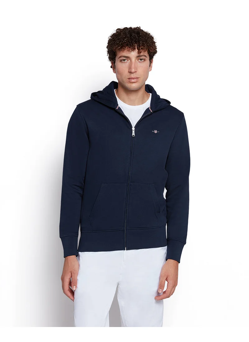 غانت Gant Men’S Shield Logo Full Zip Cotton Hoodie