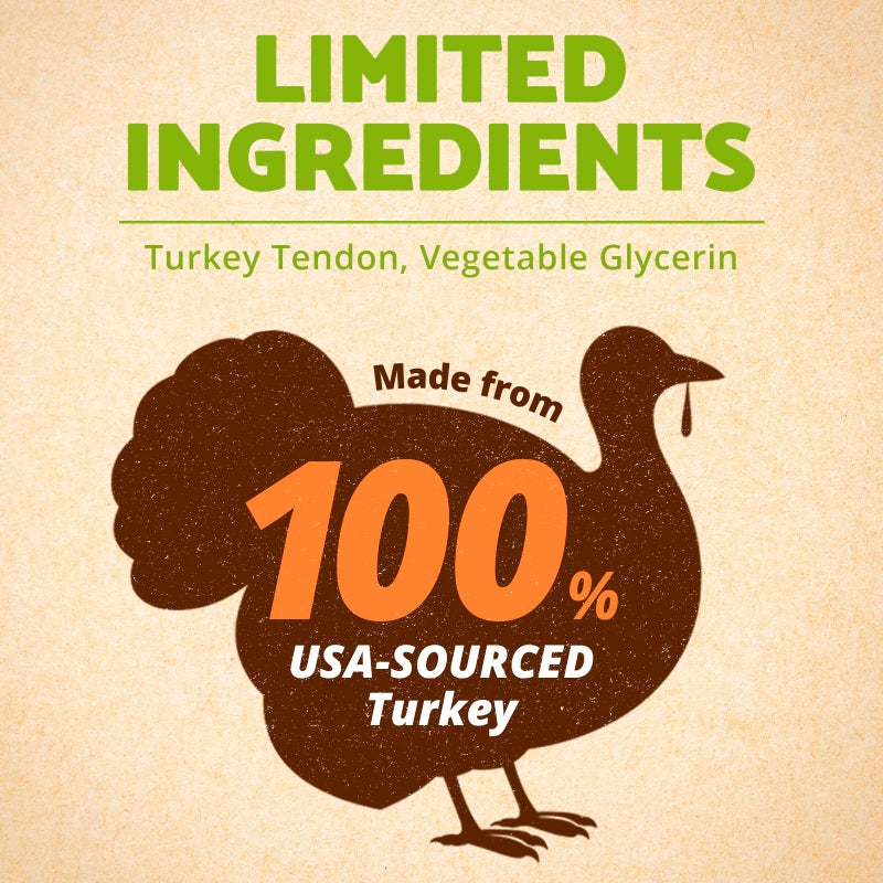 A Freschi srl Afreschi Turkey Tendon for Dogs, Dog Treats for Signature Series, All Natural Human Grade Puppy Chew, Ingredient Sourced from USA, Hypoallergenic, Rawhide alternative, 4 Units/Pack Ring (Small) - Image 3