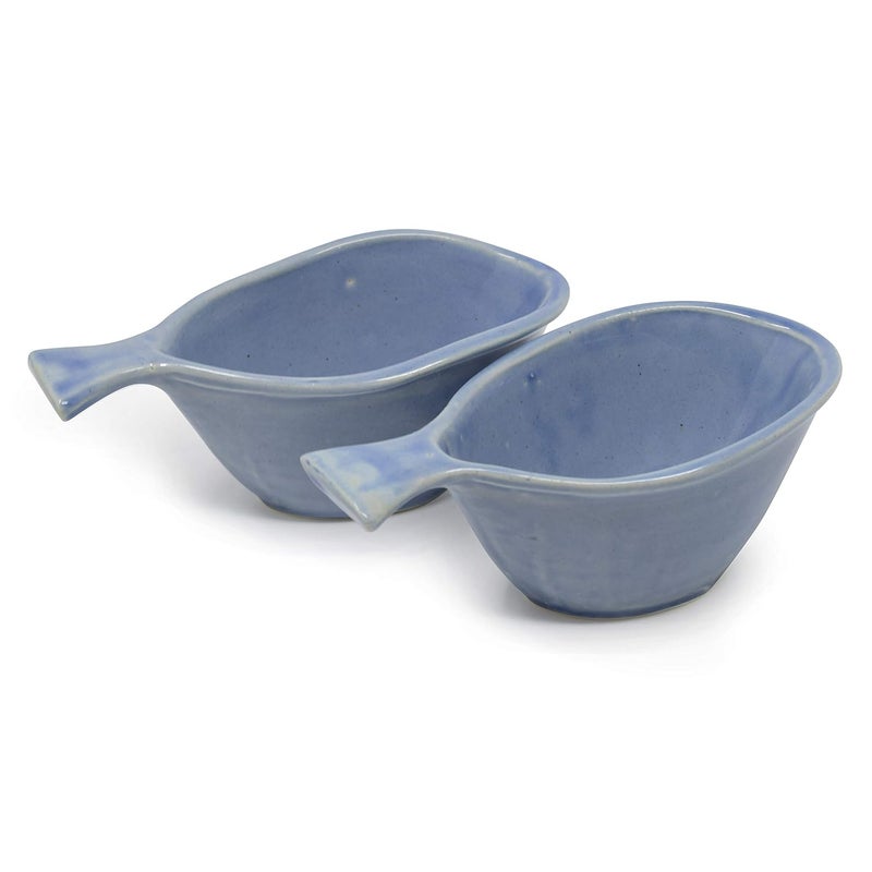 The Himalayan Goods Company The Himalayan Goods Company Set Pack of Stackable Stack ing Chip and Dip Sauce Gravy Boats Sky Blue 