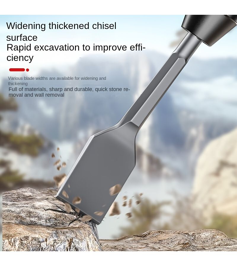 Square Handle Curved Chisel Electric Hammer 14x180x25mm Concrete Breaking Tool - Image 2