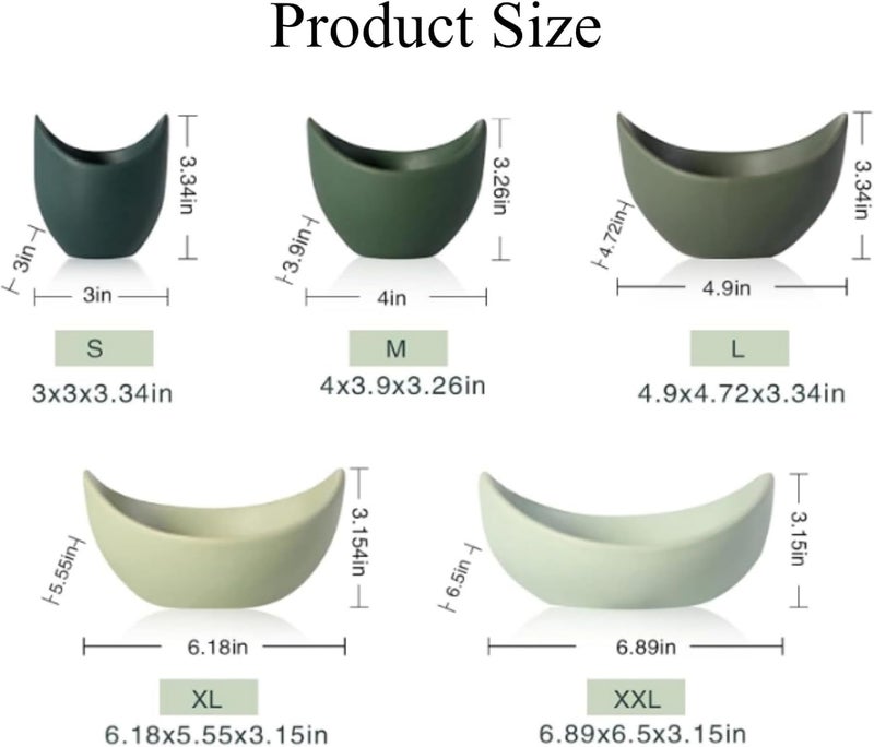 CiCixixi Salad Bowl Set 5 Packs Ceramic Bowls Set Lotus Fruit Salad Cereal Bowl Home Decorative Bowl Dishwasher  Microwave Safe Porcelain Bowls for Home and Restaurant  - Image 4
