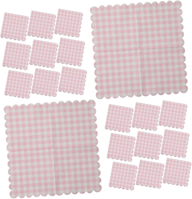 مناديل ضيوف قابلة للتخلص منقوشة متعرجة 40 قطعة ذات امتصاص قوي لحفلات الزفاف وأعياد الميلاد وحفلات الشاي - Image 1