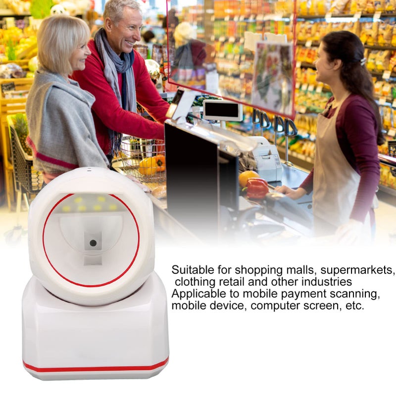 Black USB Barcode Scanner 2D 1D Omnidirectional QR Code Reader Fast Decoding Anti Light Interference - Image 5