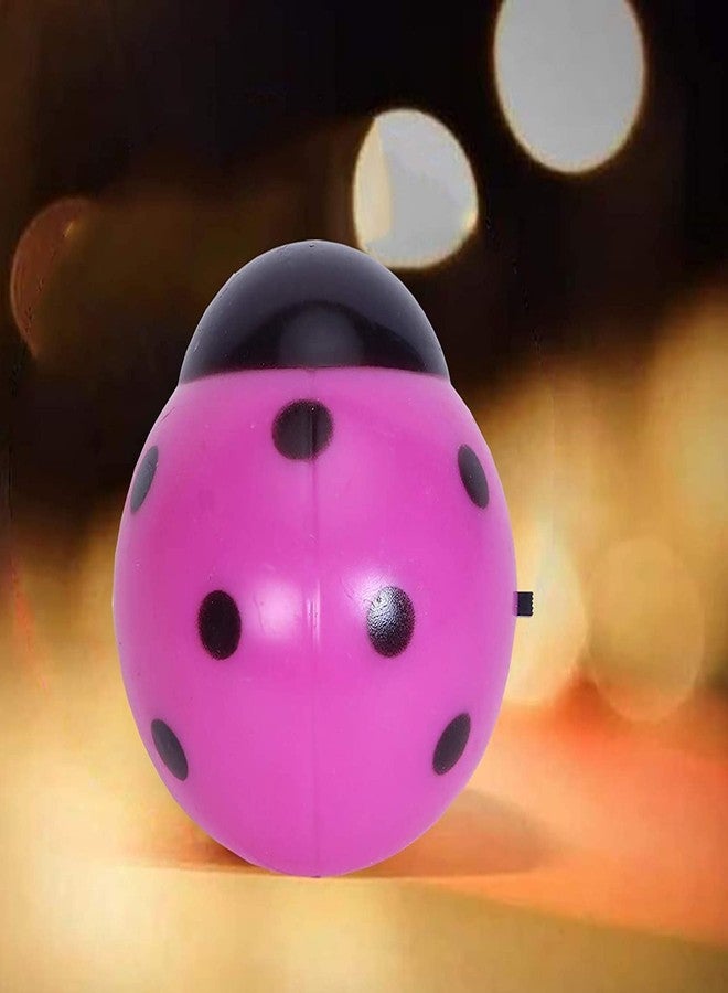 ascension Set of 3 Plastic Romantic Energy Saving Creative Lady Bug Shaped LED Night Light Lamp Animals Cartoon Lamp for Bedroom Home Decor Kids Birthday Party Return Gifts (Assorted Color) - Image 5