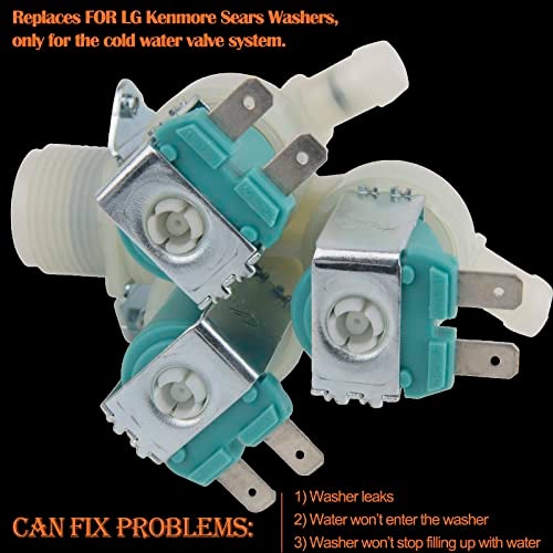 TOPEMAI 5220FR2075L Cold Water Inlet Valve for LG Kenmore Replaces 5221ER1003A AP5986564 5221ER1003C 5221ER1003D PS11728995 - Image 2
