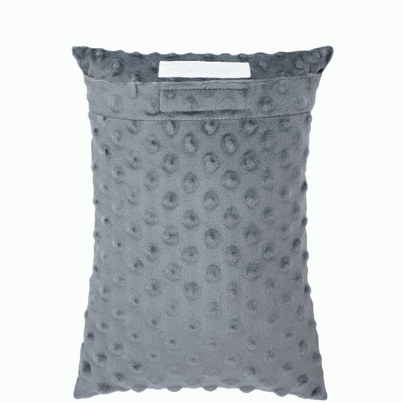 BNRendles Small Neck Pillow for Recliner Chair Neck Support Pillows Pain Relief Plump Adjustable Filling Nap Airplane Sleeping Little Cushion Minky Dot Dark Gray - Image 1