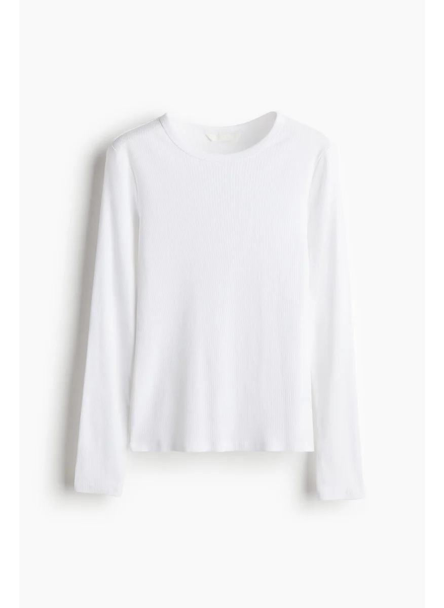 اتش اند ام Ribbed Cotton Top