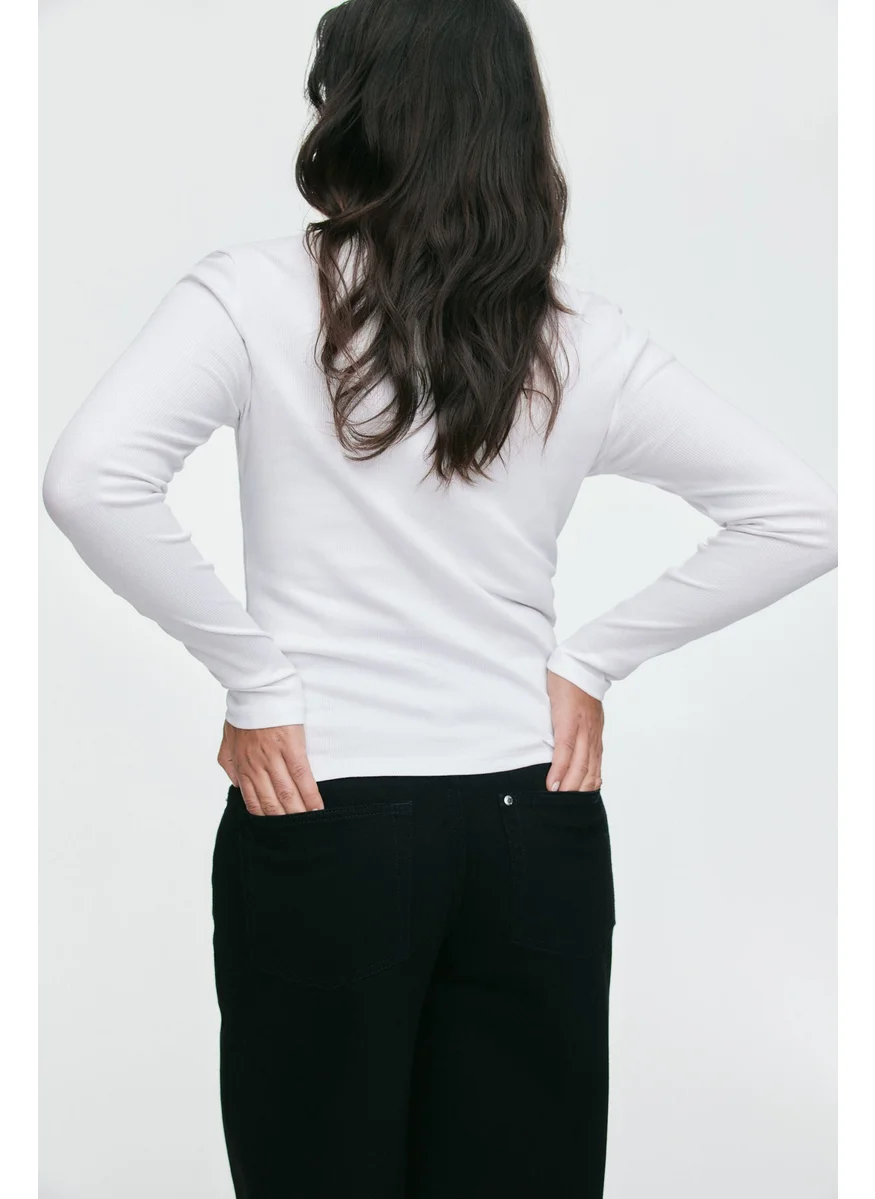 اتش اند ام Ribbed Cotton Top