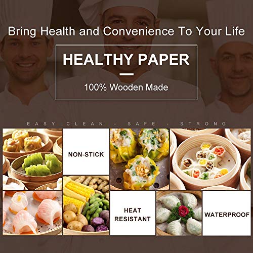 Vancens 100pcs Air Fryer Liners, Vancens 7.5 inches Bamboo Steamer Liners, Premium Perforated Parchment Steaming Papers, Non-Stick Steamer Mat, Perfect for 3.5 & 3.7QT Air Fryers/Baking/Cooking - Image 5