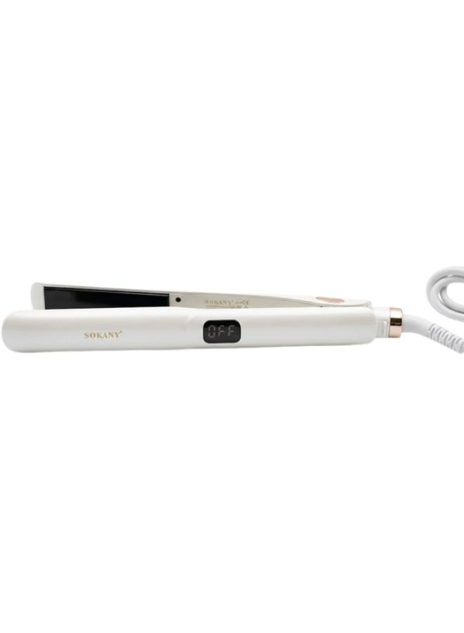 sokany SK-15059 Hair Straightener – 220°C Max Temperature, Digital Display Screen, Adjustable Heat Settings, 50W Professional Flat Iron, 110-240V 50/60Hz Dual Voltage for All Hair Types - Image 1