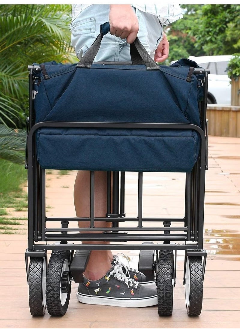 Collapsible Utility Wagon Cart Outdoor Garden Shopping Camping Cart