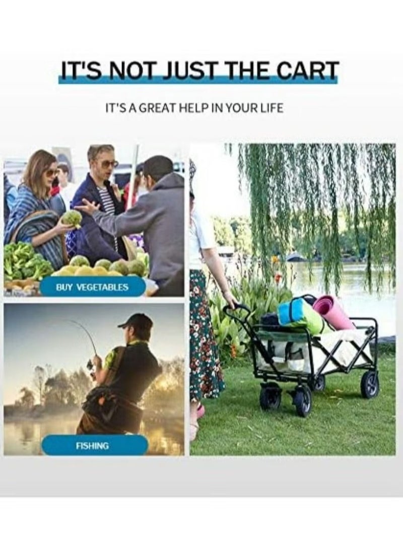 Collapsible Utility Wagon Cart Outdoor Garden Shopping Camping Cart