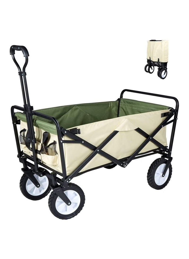 Collapsible Utility Wagon Cart Outdoor Garden Shopping Camping Cart