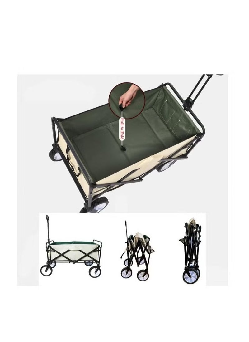 Collapsible Utility Wagon Cart Outdoor Garden Shopping Camping Cart