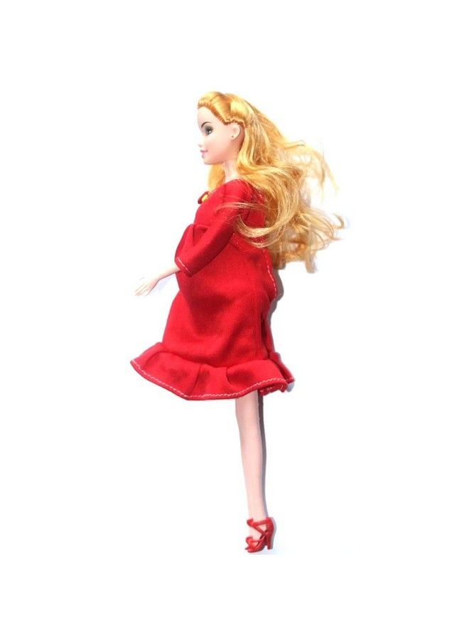 Kunhe Red Real Pregnant Doll Have A Baby In Her Tummy Mom Doll - Image 3