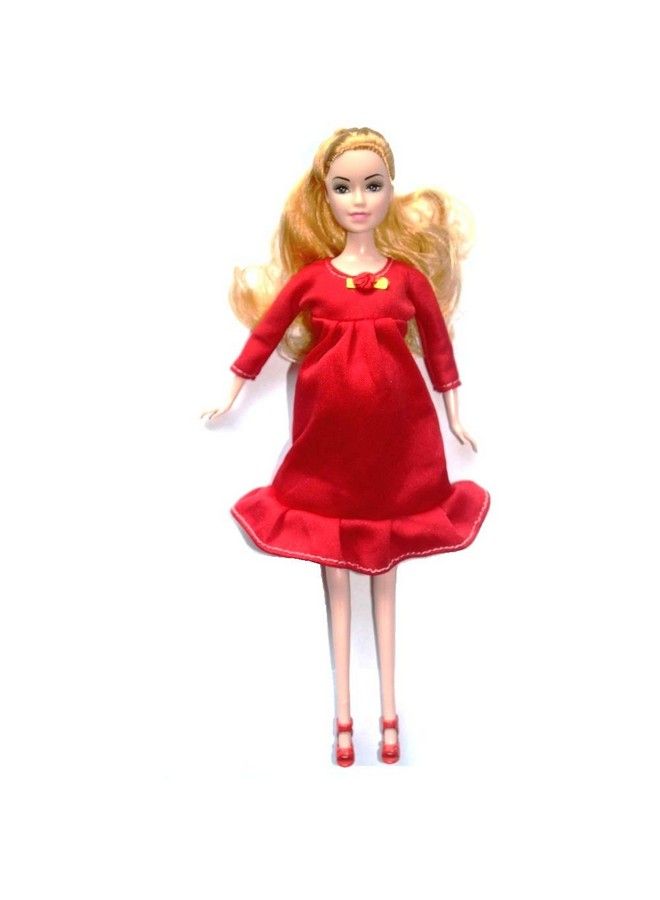Kunhe Red Real Pregnant Doll Have A Baby In Her Tummy Mom Doll - Image 1