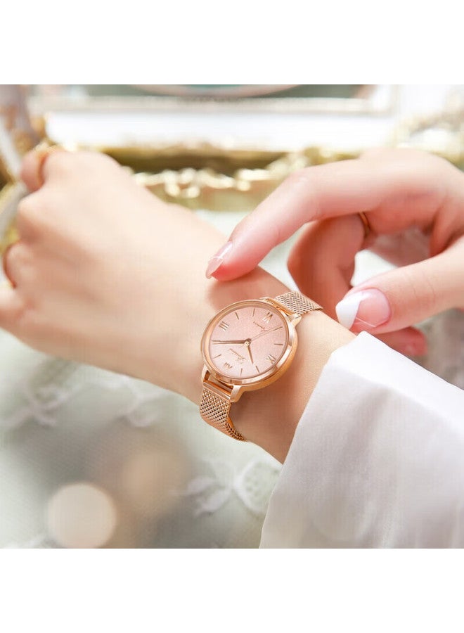 Rossini Women's Quartz Watch, Pink Dial, Steel Strap, Student Watch, Birthday Gift For Girlfriend, Chinese Watch, Light Luxury Fashion, 619920 - Image 5