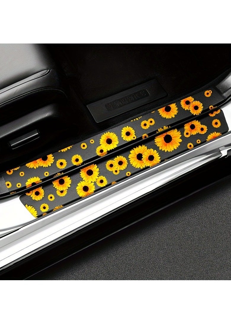 Generic 2PCS Car Door Sill Protector,Anti-Scratch Car Door Protector Edge Guards for Door Steps,Universal Waterproof Door Threshold Strips Exterior Accessories for Car Truck SUV  - Image 4