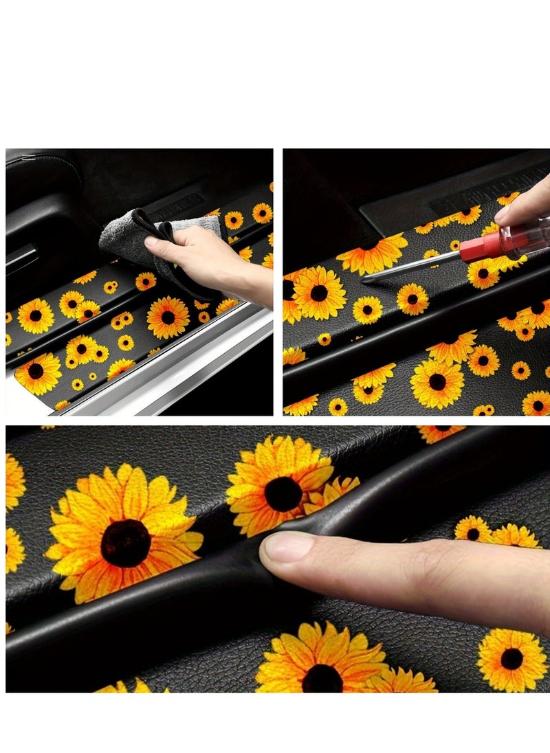 Generic 2PCS Car Door Sill Protector,Anti-Scratch Car Door Protector Edge Guards for Door Steps,Universal Waterproof Door Threshold Strips Exterior Accessories for Car Truck SUV  - Image 5