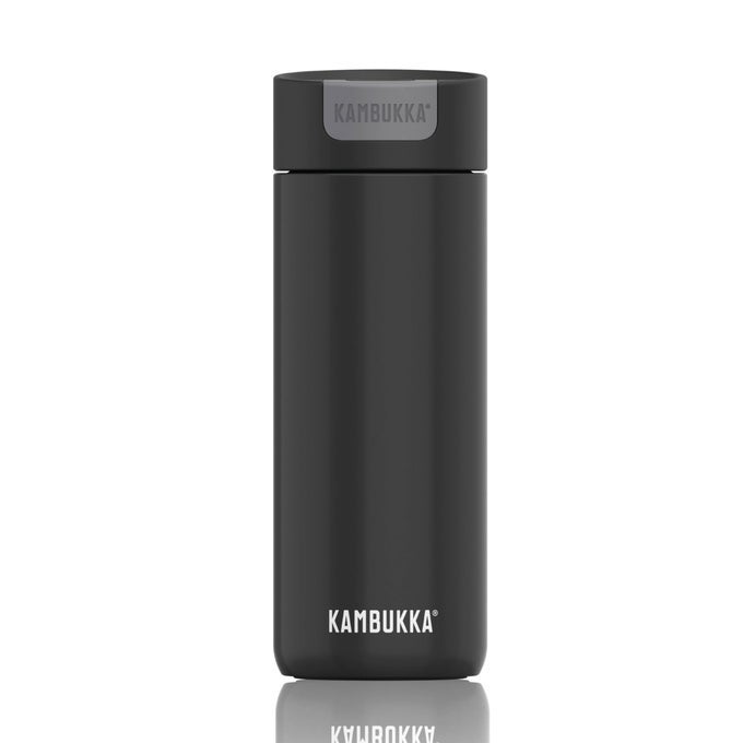 OLYMPUS 300ML 10OZ STAINLESS STEEL TRAVEL MUG THERMAL INSULATED COFFEE MUG FOR HOT AND COLD BEVERAGES LEAKPROOF WITH NONSLIP BASE AND SNAPCLEAN TECHNOLOGY MATTE BLACK