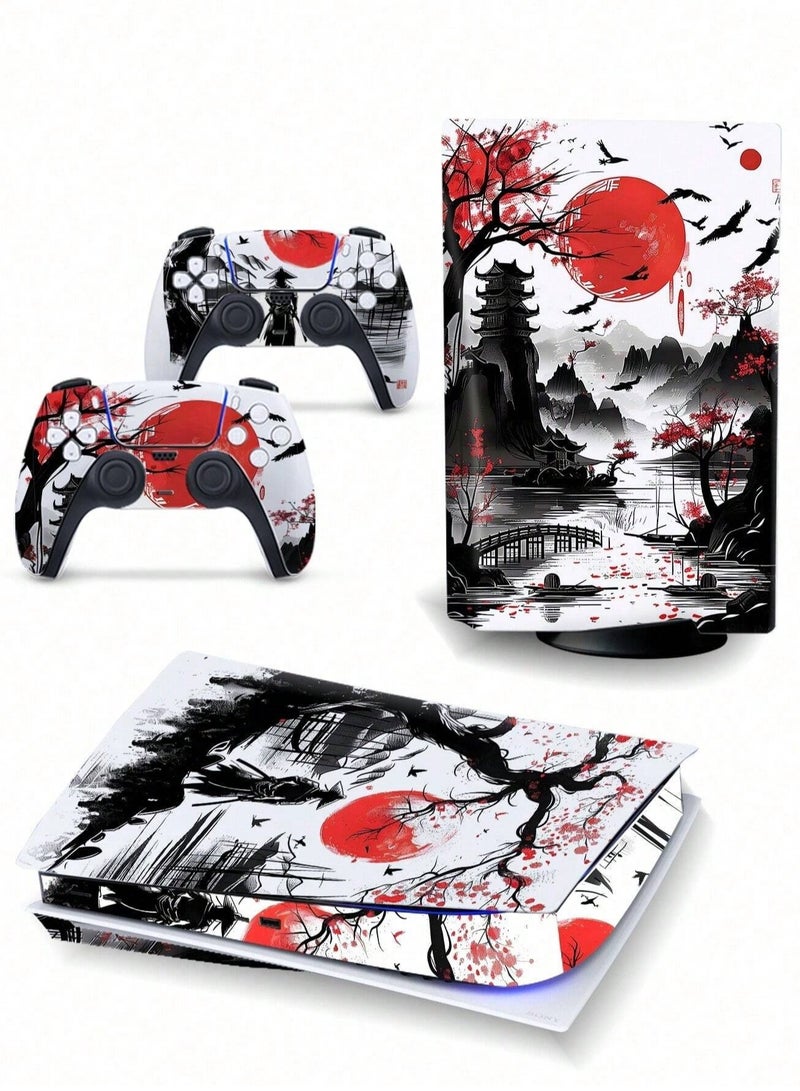 PS5 Optical Edition Skin Cover - Japanese Art Design  - Image 1