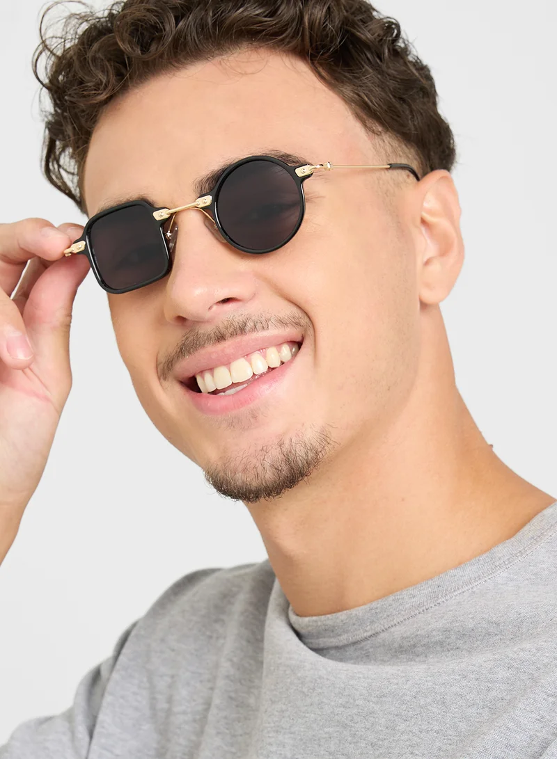 Seventy Five Asymmetric Square Round Casual Sunglasses