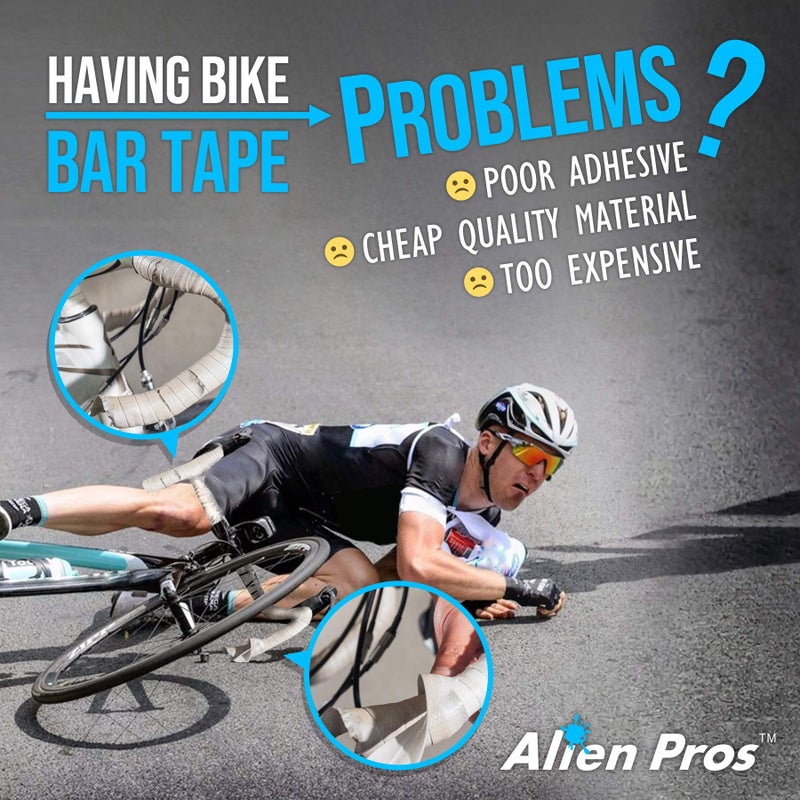 ALIEN PROS Bike Handlebar Tape EVA (Set of 2) Blue - Enhance Your Bike Grip with These Bicycle Handle bar Tape - Wrap Your Bike for an Awesome Comfortable Ride (Set of 2, Blue) - Image 2