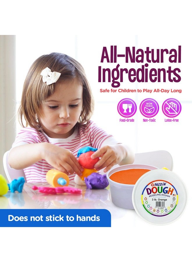 Hygloss Play Modeling Dough - Orangle Dough Unscented - Safe & Non-Toxic for Kids Arts & Crafts - Party Favors - Classroom Supplies - 3lb - Image 4