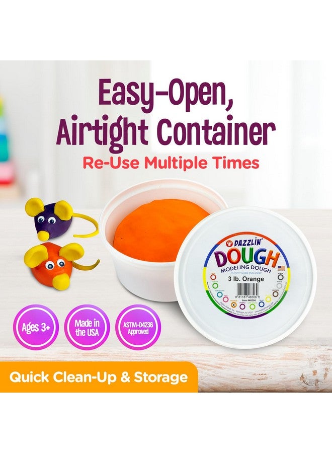 Hygloss Play Modeling Dough - Orangle Dough Unscented - Safe & Non-Toxic for Kids Arts & Crafts - Party Favors - Classroom Supplies - 3lb - Image 3