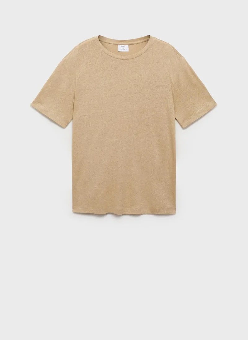 Mango Man Essential Crew Neck T-Shirt