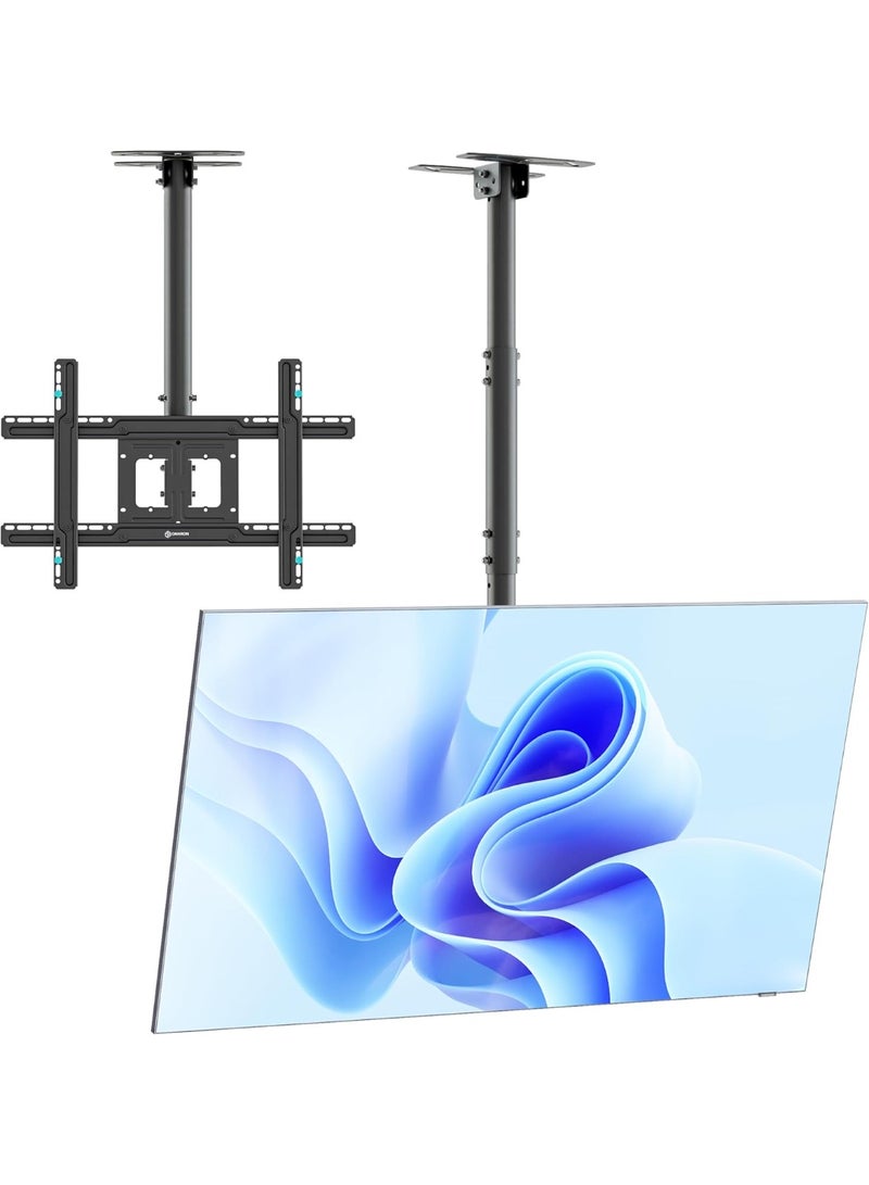 حامل تلفزيون سقفي لشاشات 32-80 بوصة - يدعم VESA 600x400 - يتحمل حتى 68 كجم - قابل للدوران ومتين - Image 1