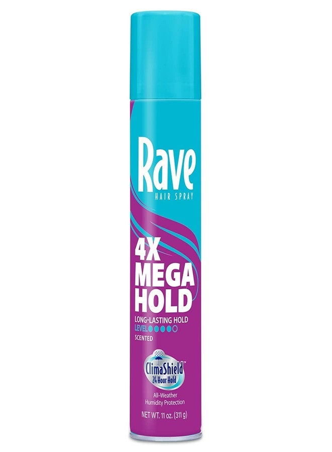 Rave Mega Scented Aerosol Hairspray, 11 Ounce - (Value Pack of 12)