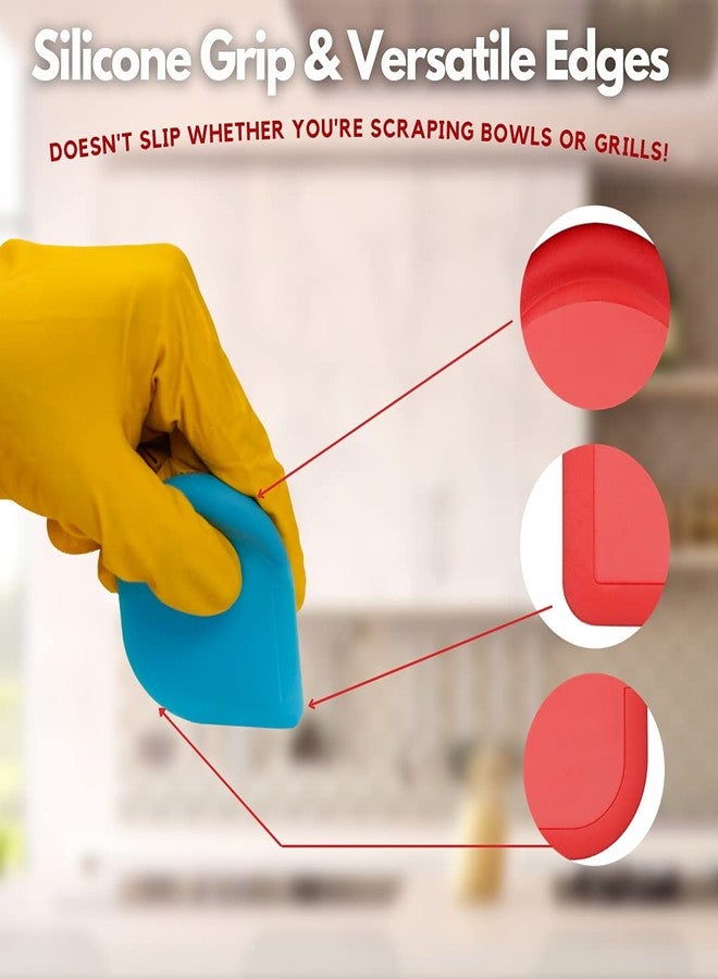 SULLINS Pan Scraper, Pack Of 3 | Pan Scraper Tool | Pot Scraper | Dish Scraper | Dish Scraper Tool | Unique Silicone Grip Design - No Slipping Unlike Other Scrapers - Image 2