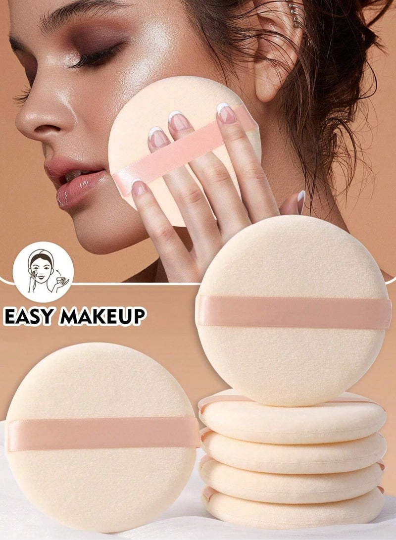 Generic Makeup sponges – Set of 6 pieces designed for smooth and even blending of powder and foundation on the skin. Washable and reusable for long-term use.  - Image 1