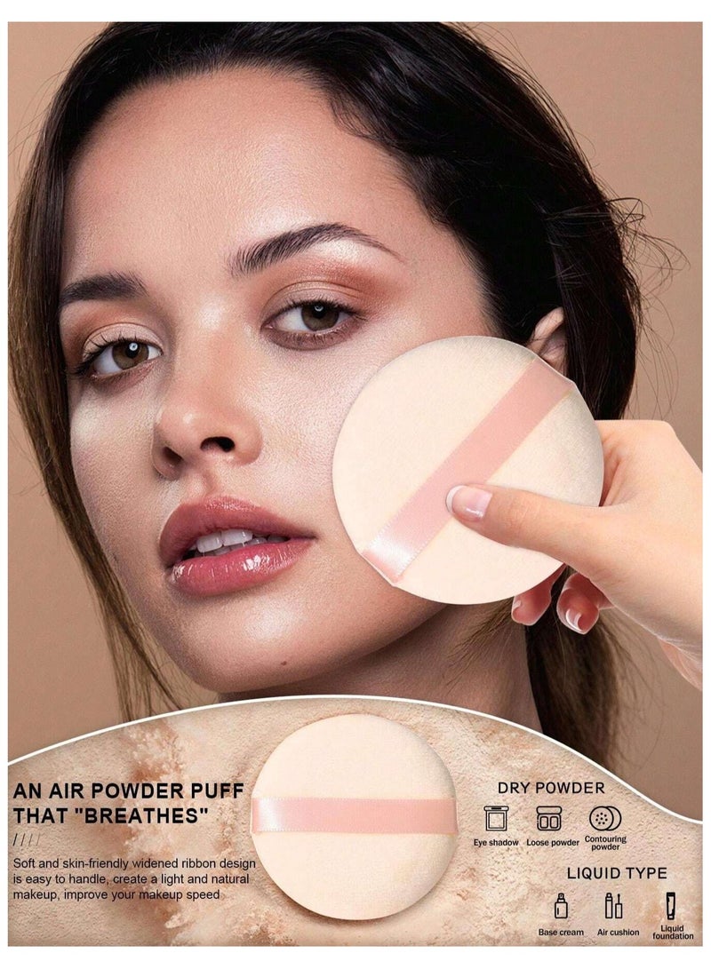 Generic Makeup sponges – Set of 6 pieces designed for smooth and even blending of powder and foundation on the skin. Washable and reusable for long-term use.  - Image 2