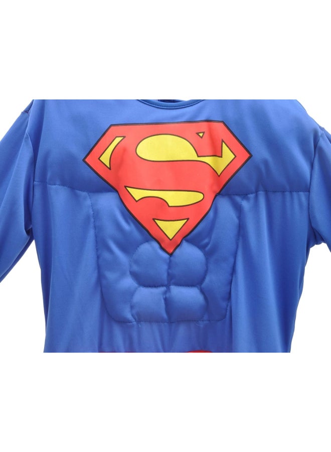 Ciao Superman Kids Muscle Costume 5-7Years | Official DC Comics Superhero Outfit with Padded Jumpsuit, Cape, Belt & Overboots - Image 5