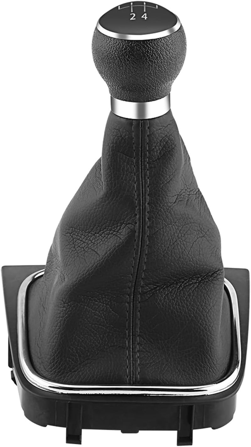 plplaaoo 5 Speed Shift Knobs, Manual Shifting Knobs 5 Speed Manual Automatic Car Gear Shift Knob Boot Gaiter Cover Gearstick Boot for 6 MK5 MK6 2005‑2014 Gear Shift Knob Cover Automatic - Image 1