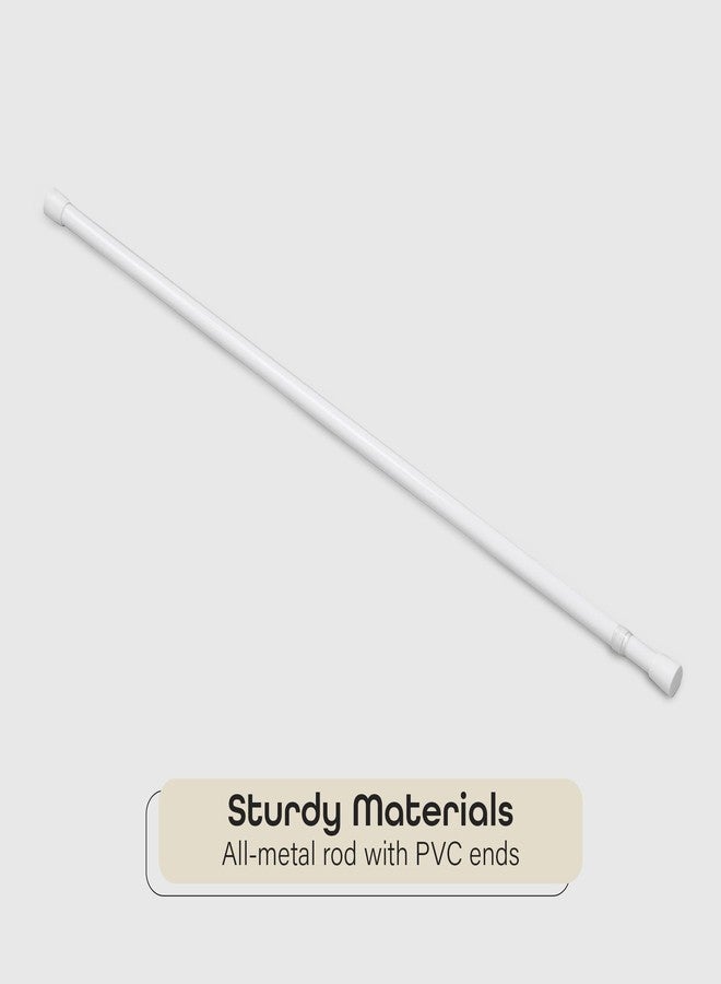 Achim Fantasia Spring Tension Curtain Rod for windows, 28"- 48" adjustable width, 7/16" Diameter - White - Tension Mount Telescoping Rod Easy to Install Tool-Free Installation - Image 5