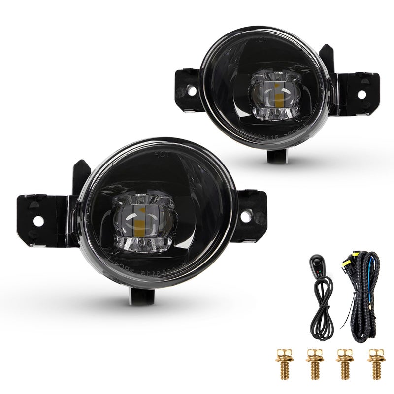 WEZEMLIGHT New Version LED Fog Light Replacement For 20042018 Nissan Sentra 1114 Nissan Maxima07up Altima Sedan 1416 Rogue 0810 Infiniti M35M451011 G37 1Pair Includes harness switches