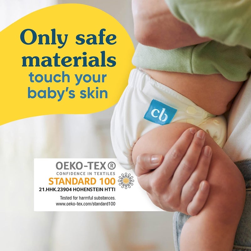 Charlie Banana Cloth Diapers, Reusable, Washable, Adjustable One Size Diaper, for Babies and Toddlers, with Absorbent Inserts - Banana Leaves, 5 Pack - Image 4