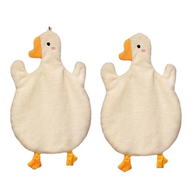 Cute Goose Hand Towel Coral Fleece 35x20 cm - Image 5