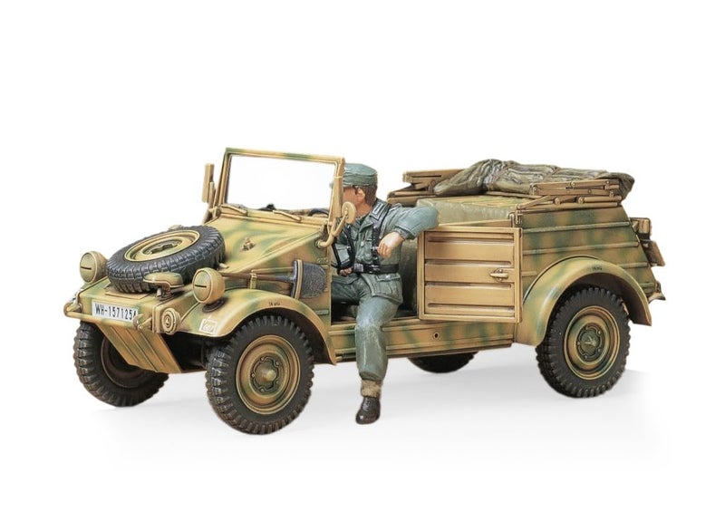 Tamiya 35213 1/35 German Kubelwagen Type 82 Plastic Model Kit - Image 1