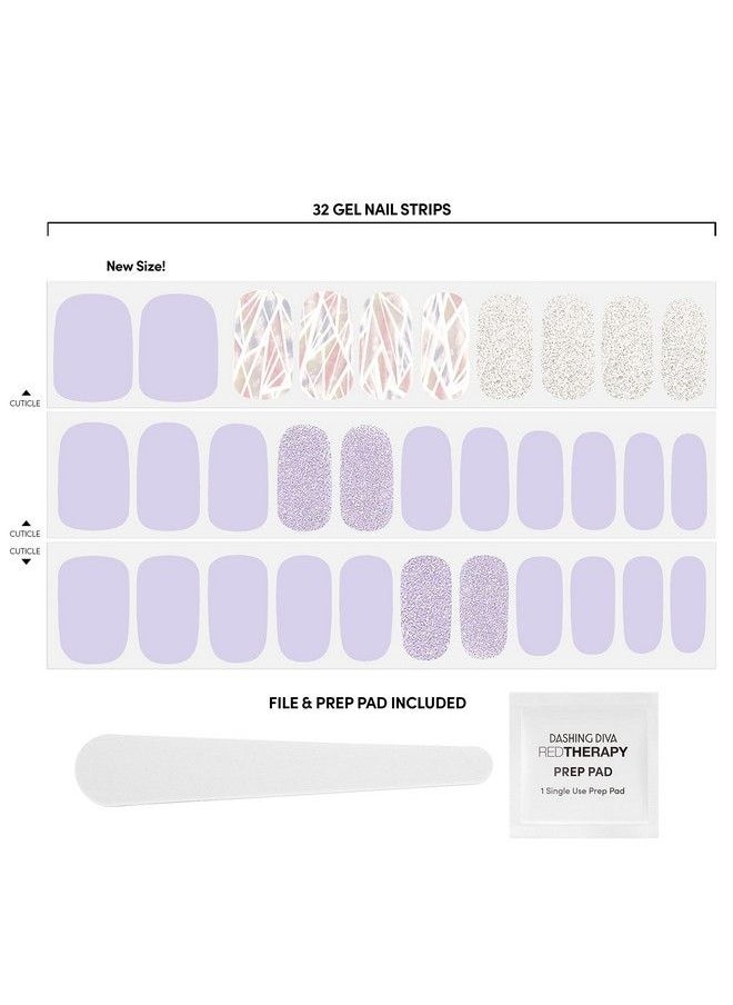 DASHING DIVA Gloss Nail Strips Gleam Queen | Uv Free Chip Resistant Long Lasting Gel Nail Stickers | Contains 32 Nail Wraps 1 Prep Pad 1 Nail File  - Image 4
