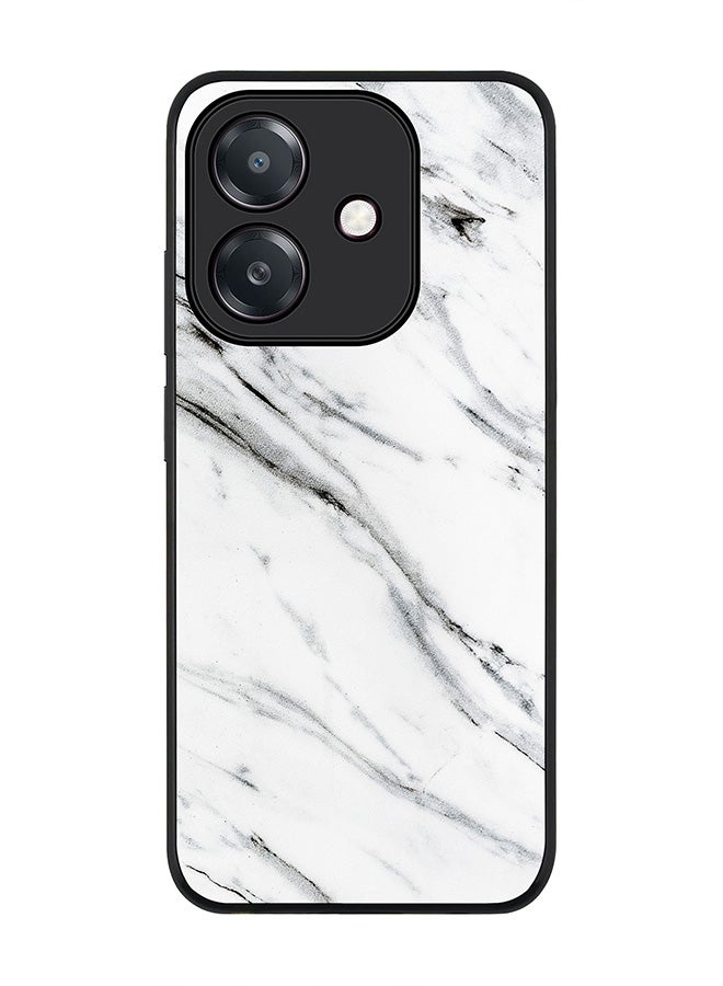 Stylizedd For Oppo A5i Case,Slim fit Camera Protection, Shockproof Thin Phone cover  - Marble Print Grey White