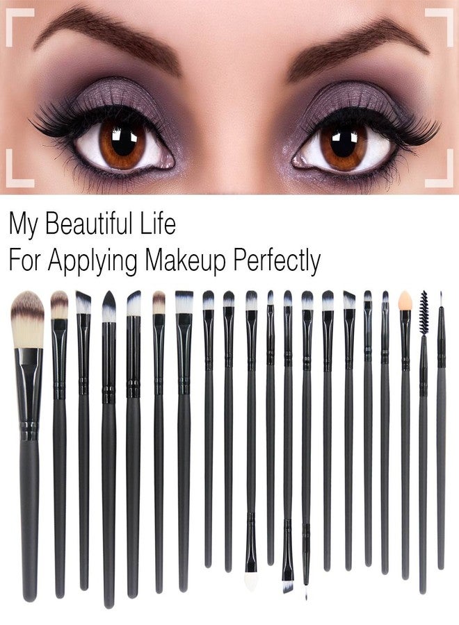 EmaxDesign 20 Pieces Makeup Brush Set Professional Face Eye Shadow Eyeliner Foundation Blush Lip Makeup Brushes Powder Liquid Cream Cosmetics Blending Brush Tool - Image 4