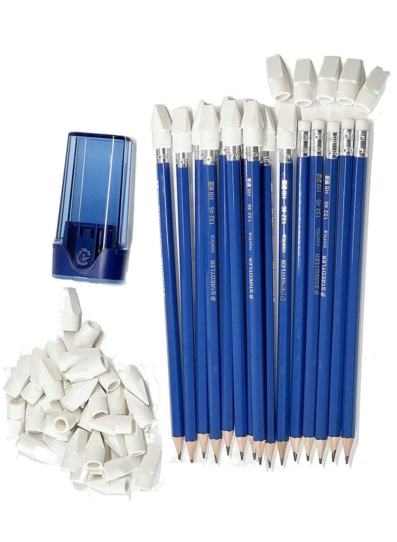 STAEDTLER 101-piece Premium Norica Graphite Pencil Set With 50 Pencils, 50 Eraser Heads and 1 Sharpener - Image 2