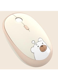 Geezer Wireless Mouse Wireless Mouse Colorful Teddy Bear Design Wireless Silent Mouse for Computer Notebook Laptop Battery Operated Mouse USB Nano Receiver Plug and Play M2